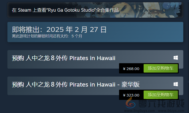 人中之龙８外传 Pirates in Hawaii游戏上线时间介绍(图1)